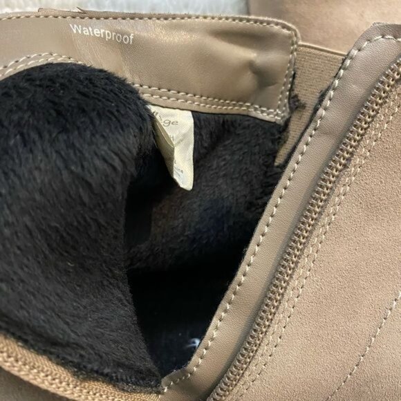 Aqua College Booties Mushroom Suede Upper Leather Waterproof Side 11 Womens - Picture 8 of 13